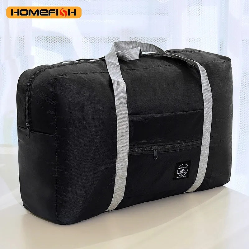 Homefish Folding Travel Storage Bag Large Capacity Luggage Handbag for Travel Moving