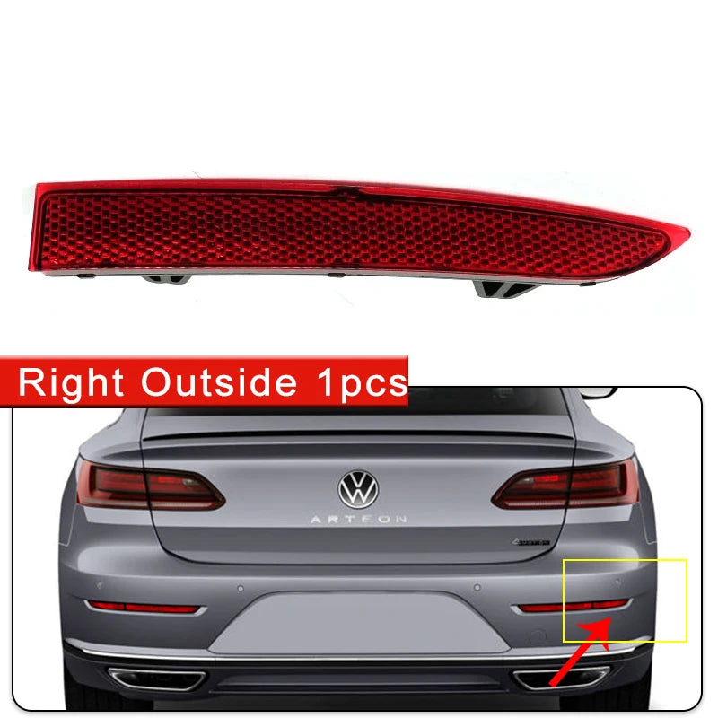 For Volkswagen VW Arteon 3H7 2018 2019 2020 2021 2022 2023 Rear Bumper Reflector Light Brake Stop Turn Signal Lamp Accessories