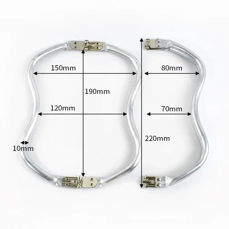 1-5Pcs Metal Kiss Clasp Purse Frame Cloud Bag Doctor Aluminium Tube Handle Buckle DIY Bags Clutch Handles Hardware Accessories