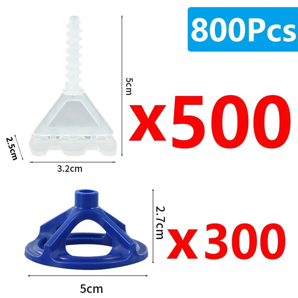 50-800Pcs Spiral Ceramic Tile Leveling System Clips Spacers Straps Wadge for Tile Laying Wall Floor Fixing Construction Tools