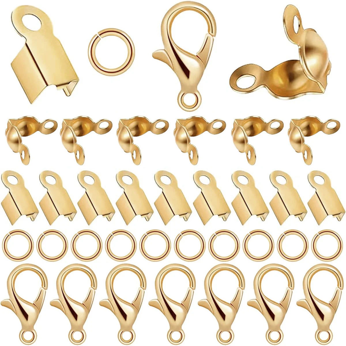 320pcs Clasps Hooks Jump Rings End Beads for Bracelet Neckalce Jewelry Making Spare Restoration Accessories Parts DIY Wholesale