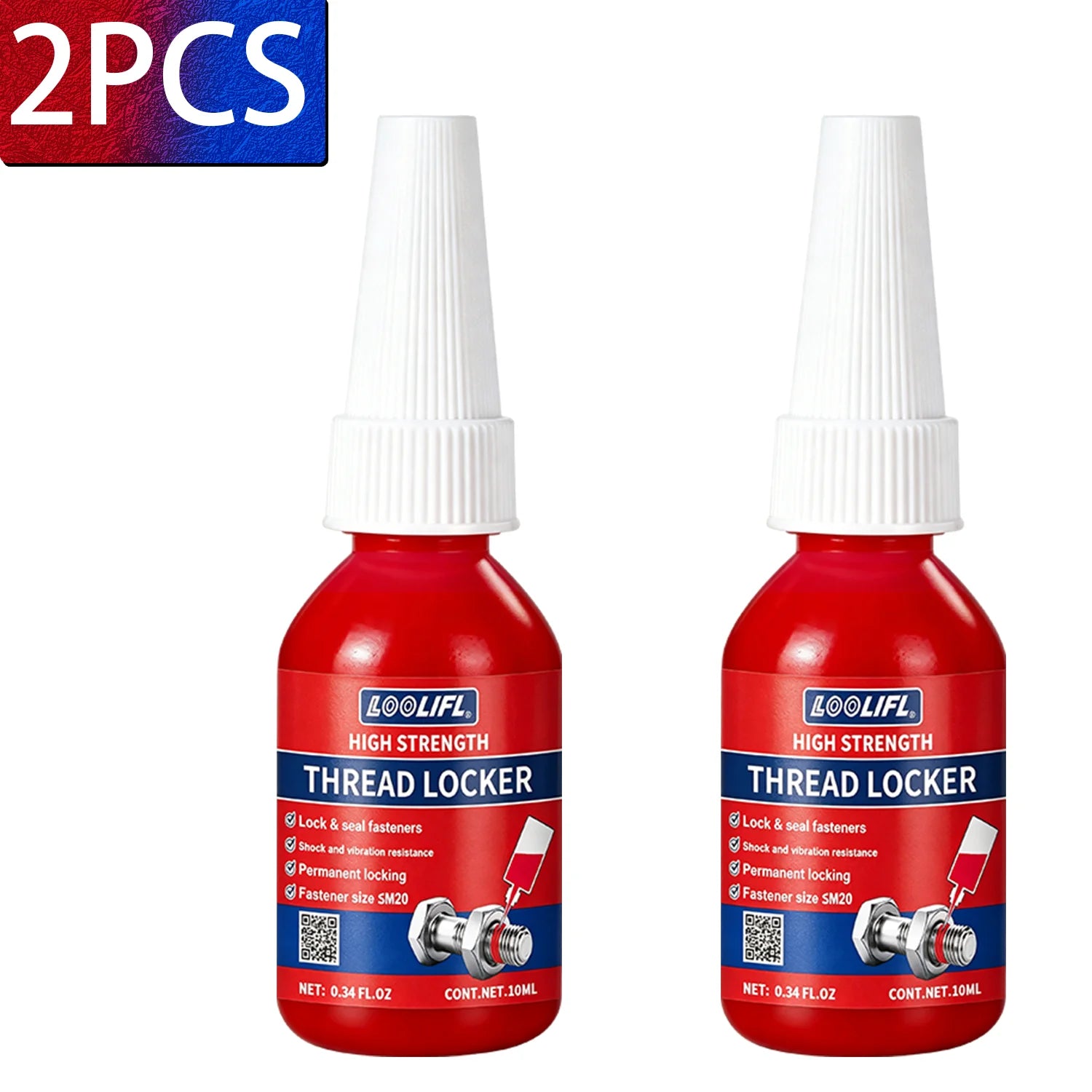 High Medium Strength Threadlocker 243 271 Bolt Anti-Loose Seal Glue Oil Heat Vibration Resistant Metal Thread Compound 50ML 10G