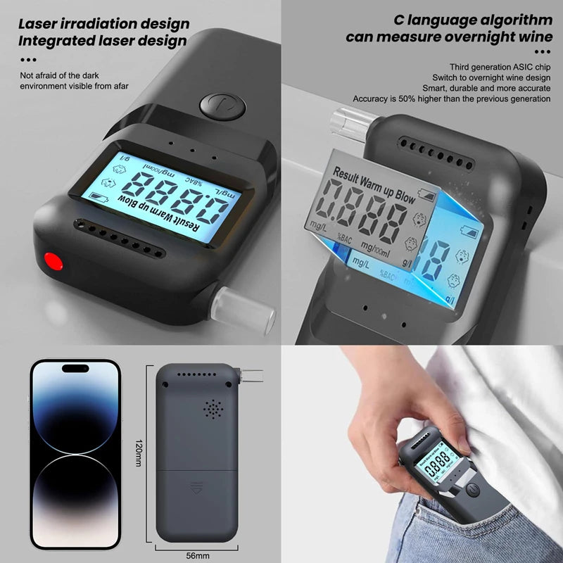 Alcohol Testing Instrument Professional Level Precise Alcohol Testing Instrument With Lcd Digital Display Testing Equipment 2025
