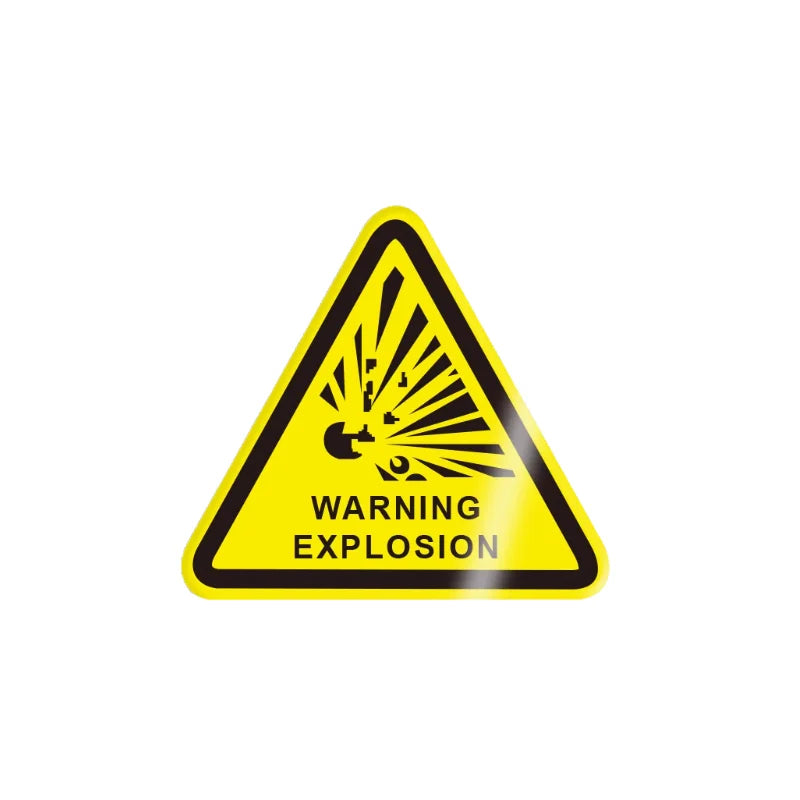 10Pcs 50X50Mm Safety Warning Signs, Workshop Production Safety Warning Signs, Hazard Warning Signs