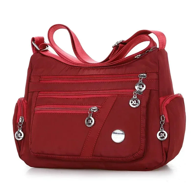 Multifunctional multi-compartment crossbody bag new lightweight leisure shoulder cloth bag cell phone coin purse