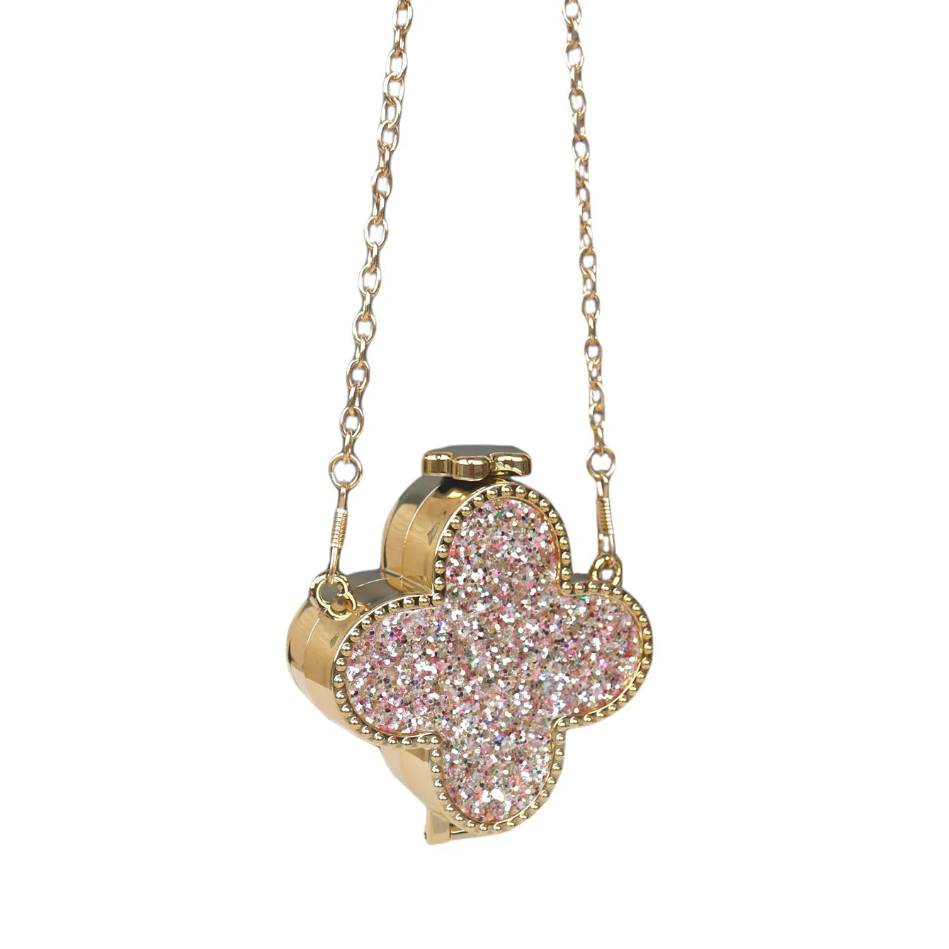 Mini Coin Purse Clover Luxury Fashion Shiny Rhinestone Evening Clutch Handbag for Women, New Sparkling Release