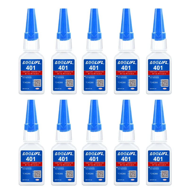 401 Instant Super Glue Strong Fast Dry Universal High Strength Adhesive for Resin Ceramic Metal Glass Plastic Wood Powerful