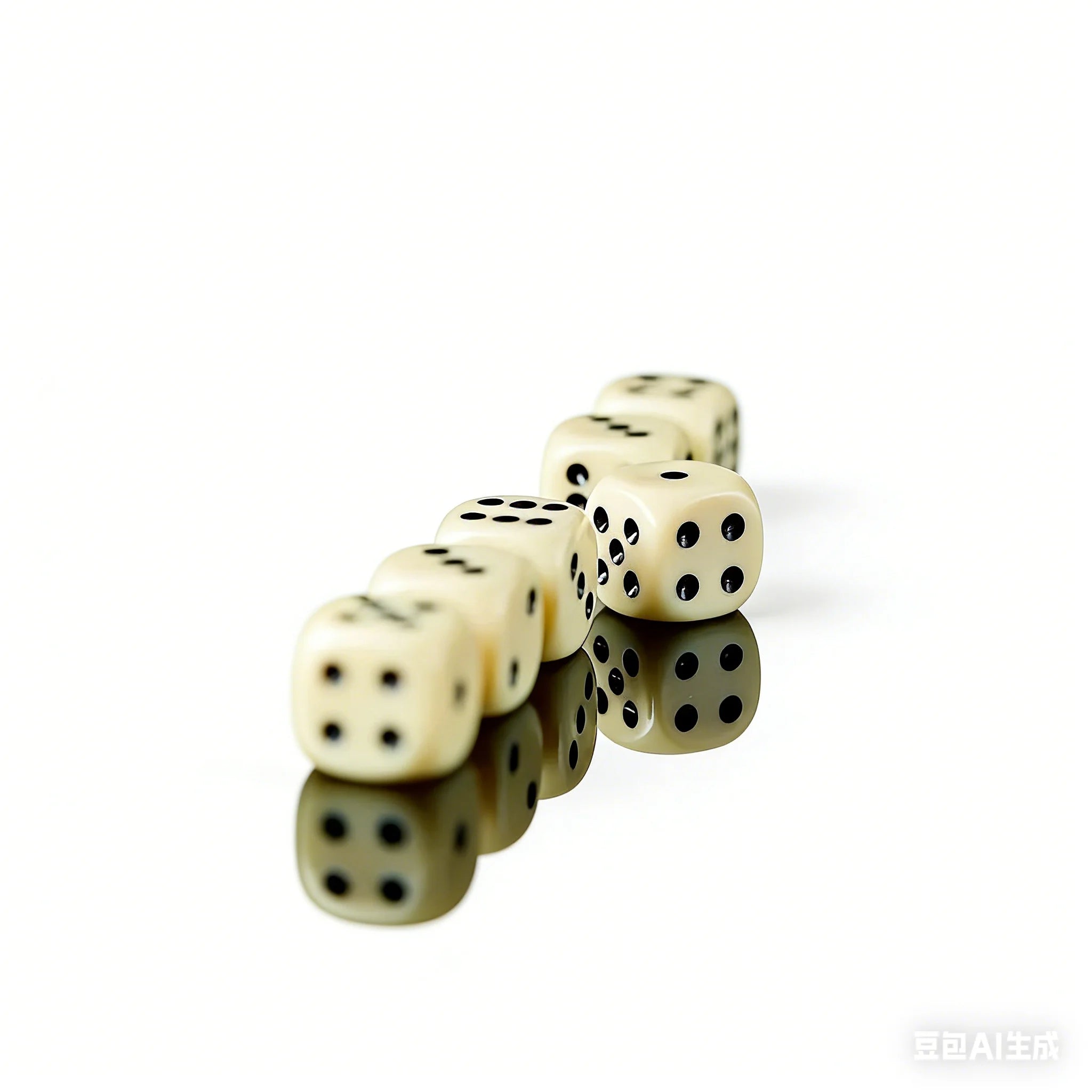 10Pcs/set Cross-border Supply 16mm Beige Rounded Dice Board Game Mahjong Dice Cup Accessories