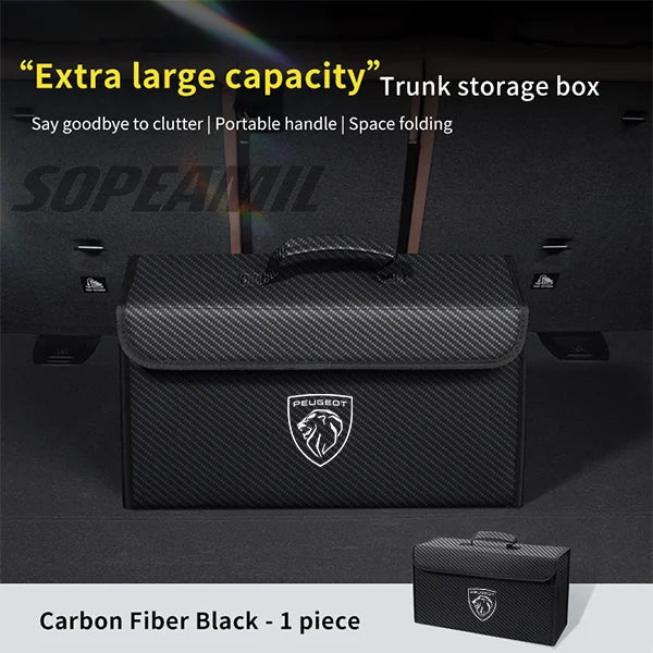 Car Trunk Organizing And Storage Box For  Peugeot 106 108 206 207 208 301 307 308 406 407 408 508 607 2008 3008 5008 RCZ Rifter
