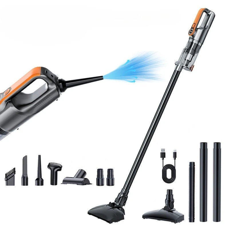 Multifunction Wireless Handheld Car Vacuum Cordless Handheld LED Lighting Chargeable Auto Vacuum for Home & Car Mini Cleaner