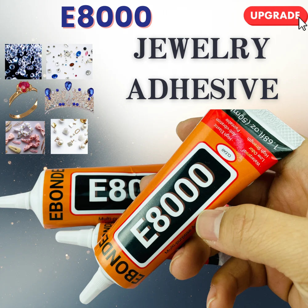 15/50/110mL E8000 Multi-Purpose Liquid Glue Super Strong Adhesive for Jewelry Crafts Rhinestones DIY E-8000 Phone Screen Glass