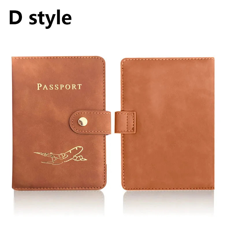 Leather Passport Holder Covers Case for Travel Essentials Credit Card Wallet Passport Book for Women/Men Buckle Passport Cover