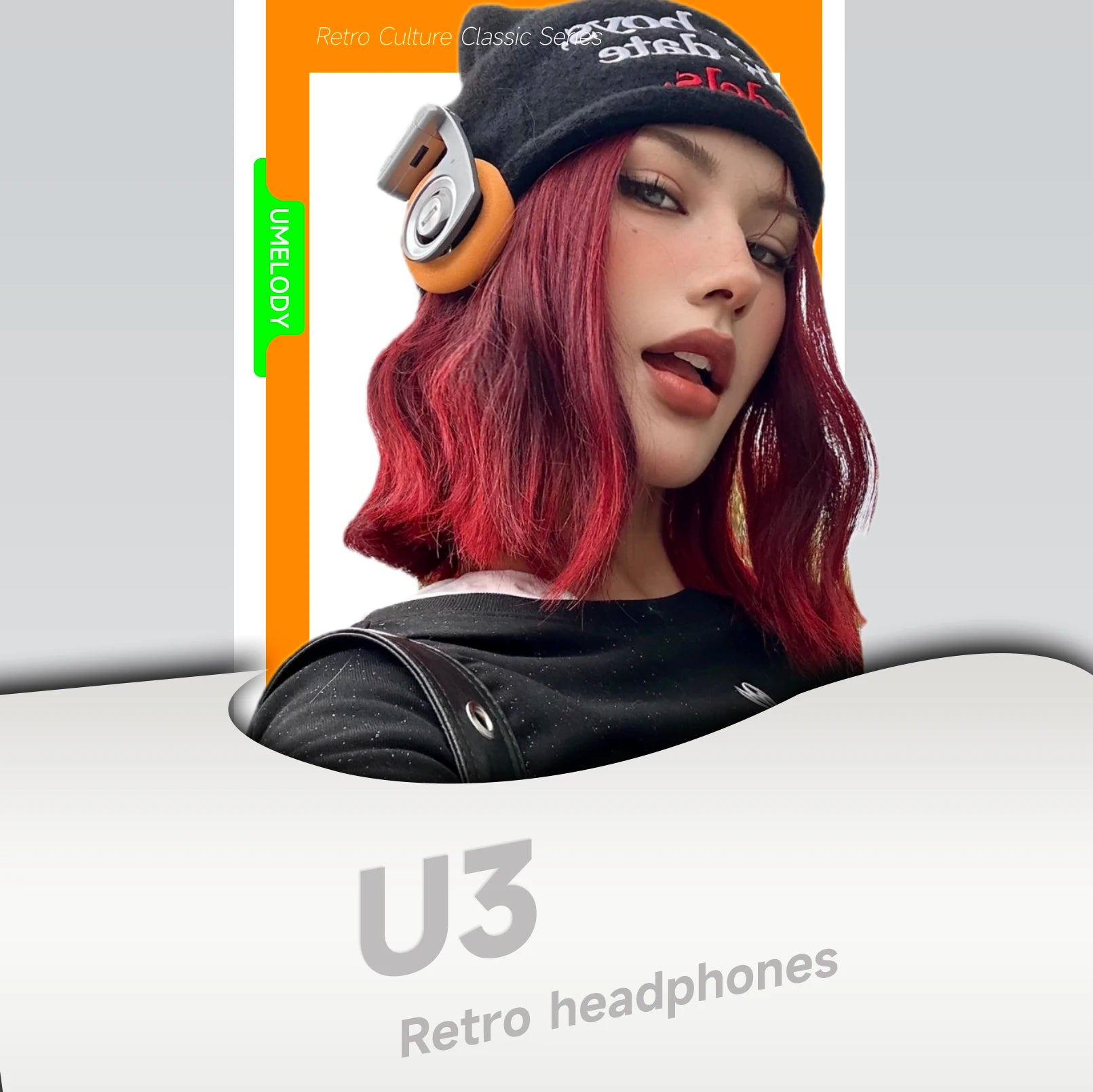 UMELODY U3 RETRO Headphones Wireless Bluetooth Headphones ON-Ear Headphones HIFI Wireless Foldable Noise Canceling Headphone