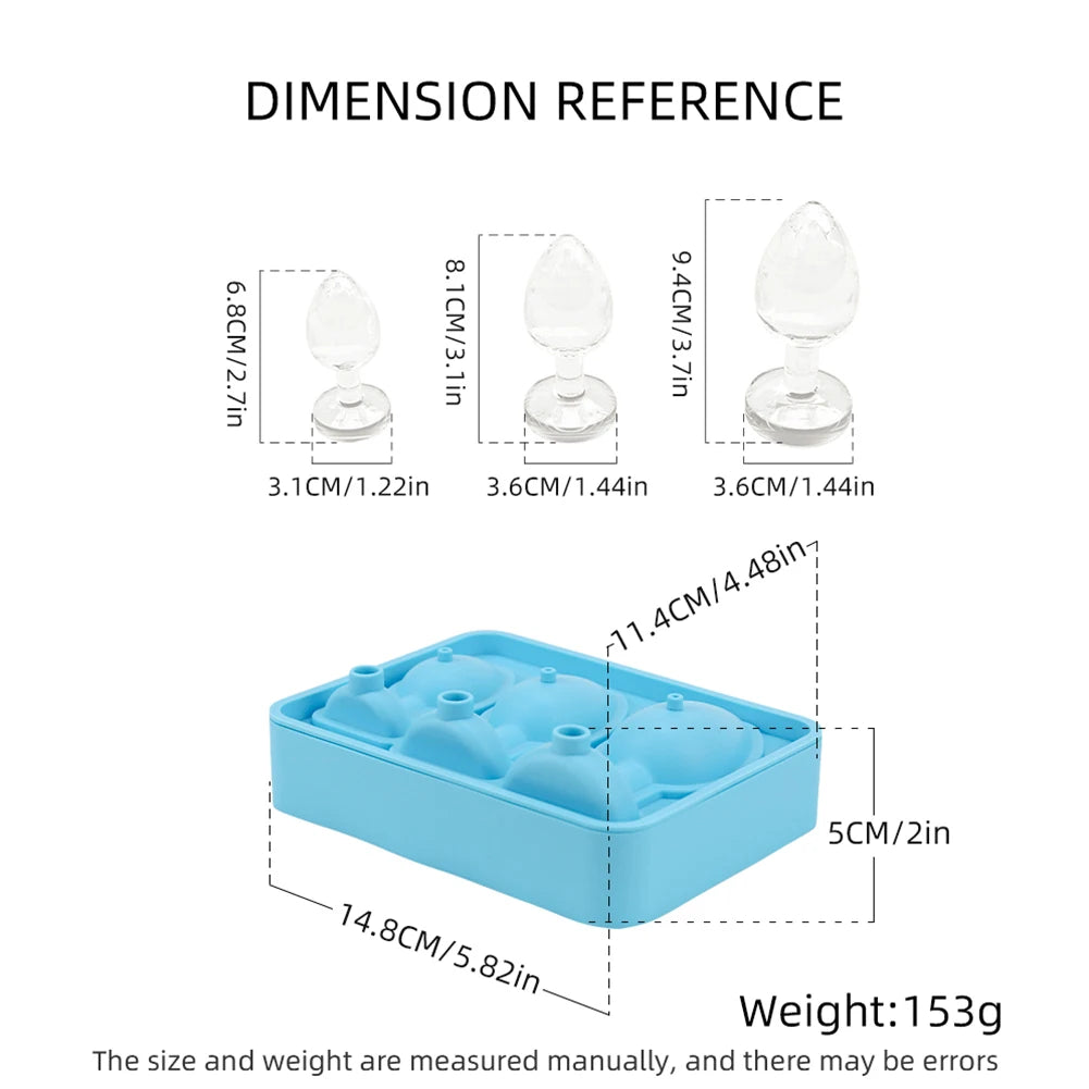 Silicone Prank Ice Cube Mold Tray Fun Shape Ice Cube Molds Novelty Ice Cube Trays for Ice Chilling Whiskey Cocktails