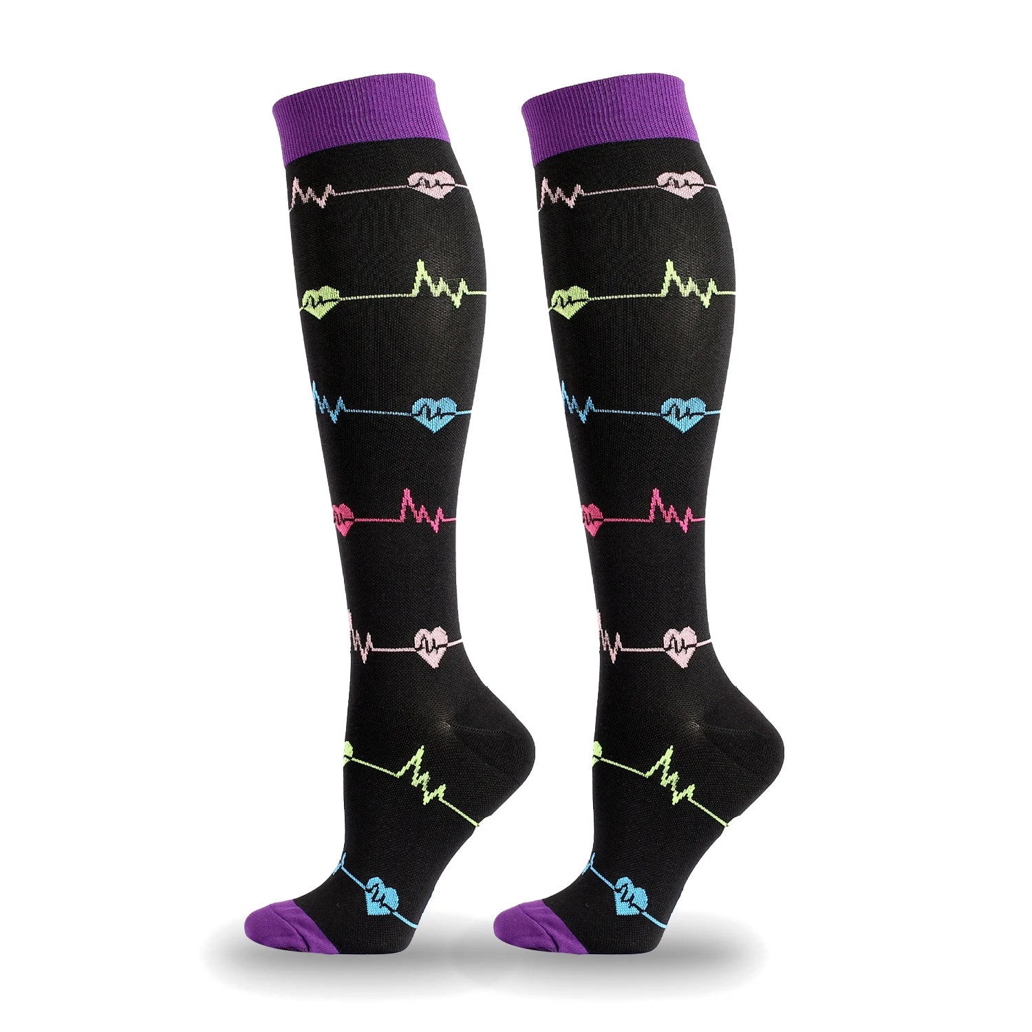 Unisex Anti-Fatigue Varicose Veins Compression Socks for Golf Rugby Running Hiking Travel & Driving - Medical Grade Support for