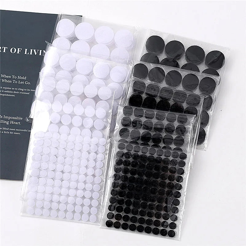 10-30mm Self Adhesive Sticky Dots Strong Glue Magic Sticker Disc Transparent White Round Belcro Adhesivo Hook and Loop Tape