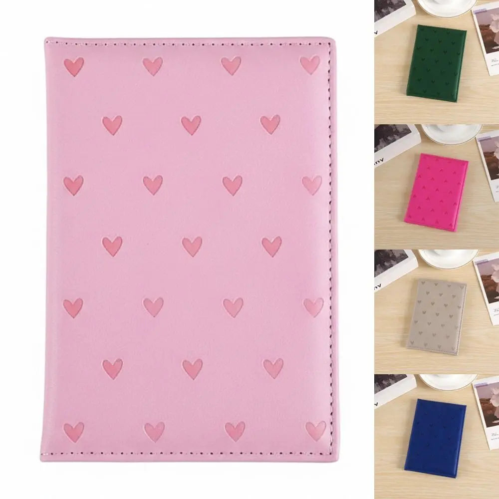 New High Quality Luxury Love Printed Passport Protective Cover PU Leather Portable Document Protector Case Cute Passport Holder
