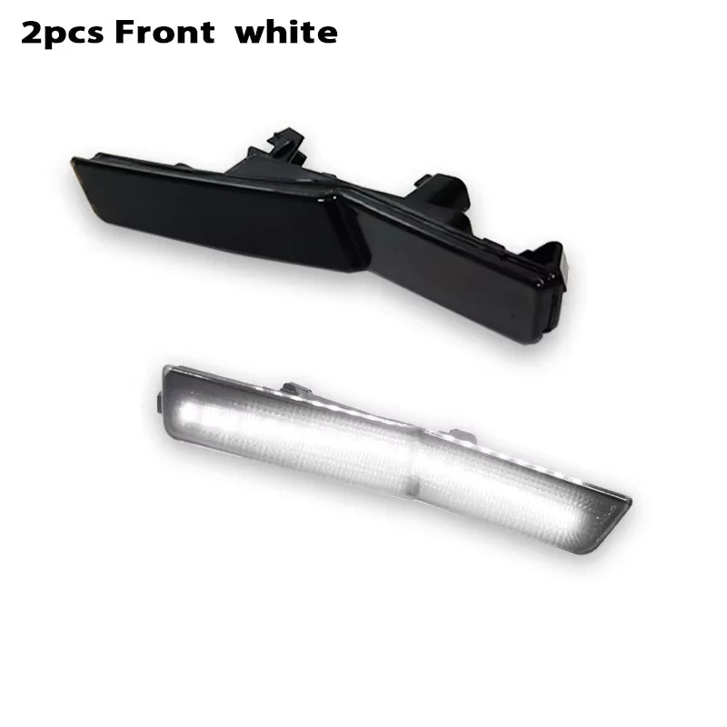 Front White / Amber Rear Red LED Fender Side Marker Lights For Dodge Challenger 2018 2019 2020 2021 2022 with Factory Widebody