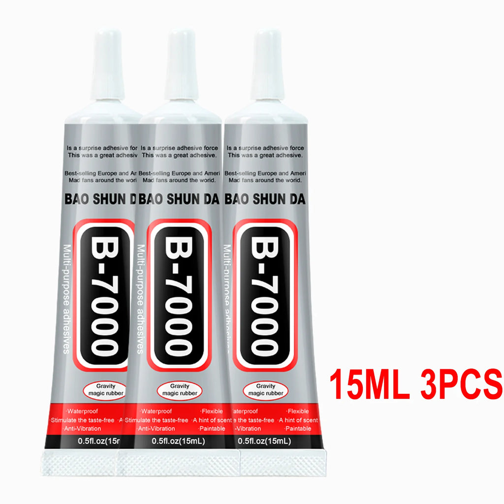 JXVX1-5PC High strength waterproof adhesive for B7000 mobile phone screen, Universal phone glass bonding agent, 15ml fast B7000