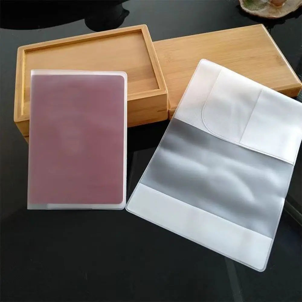 Portable Waterproof Passport Cover Simple Transparent Translucent ID Card Holder Multiple Card Slots PVC Passport Protector