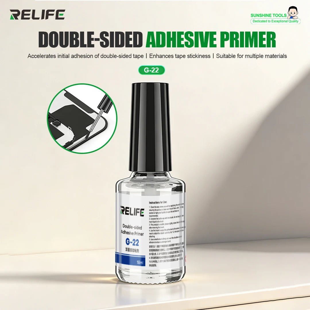 RELIFE G-22 Double-Sided Adhesive Primer Suitable for Moblie Phone Middle frame LCD Screen Bezels Repair Adhesion Strength Repai