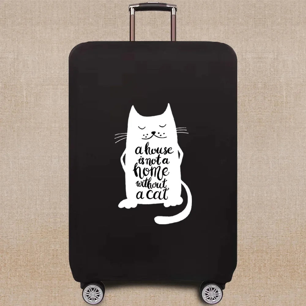 Travel Accessories Luggage Case Suitcase Dust Protective Cover 18-28 Inch Whitepicture Pattern Series Trolley Case Elastic Cover
