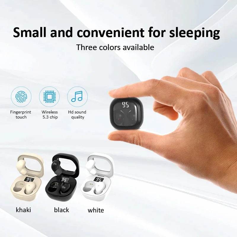 SK19 Wireless Bluetooth Headphones In-Ear Invisible Sleep Earbuds With Mic Noise Cancelling Earphones HiFi Music Headset