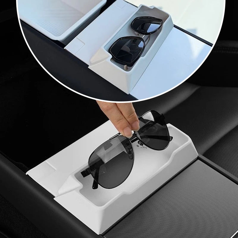 For Tesla New Model 3/Y YL Juniper/Launch 2025 2026 Highland Center Console Armrest Storage Box Glasses Tray Car Interior