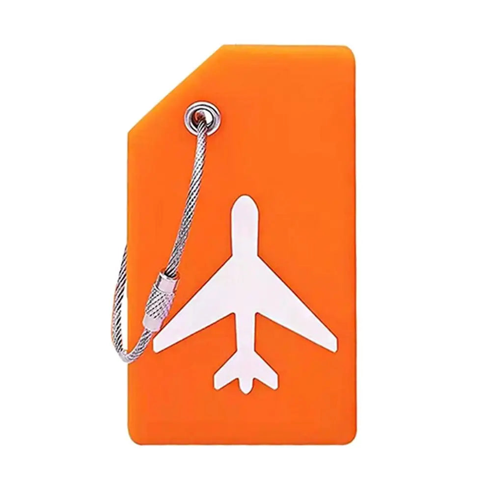 Aluminium Travel Luggage Tags Reusable Suitcase Baggage Labels Holiday Suitcase Labels Travel Bag ID Plane Identifier With Ropes