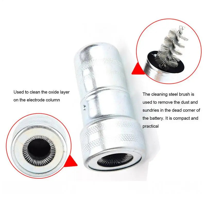 Car Battery Wire Brush Battery Post Cleaner Car Wash Cleaning Post Terminal Cable Cleaner Dirt Corrosion Brushes Hand Tool Car