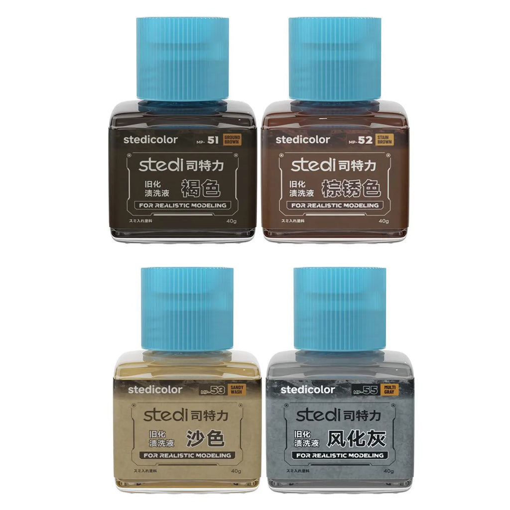 STEDI Weathering Solution - Realistic Effect Wash for Mecha Military Model Assembly Hobby DIY Tool