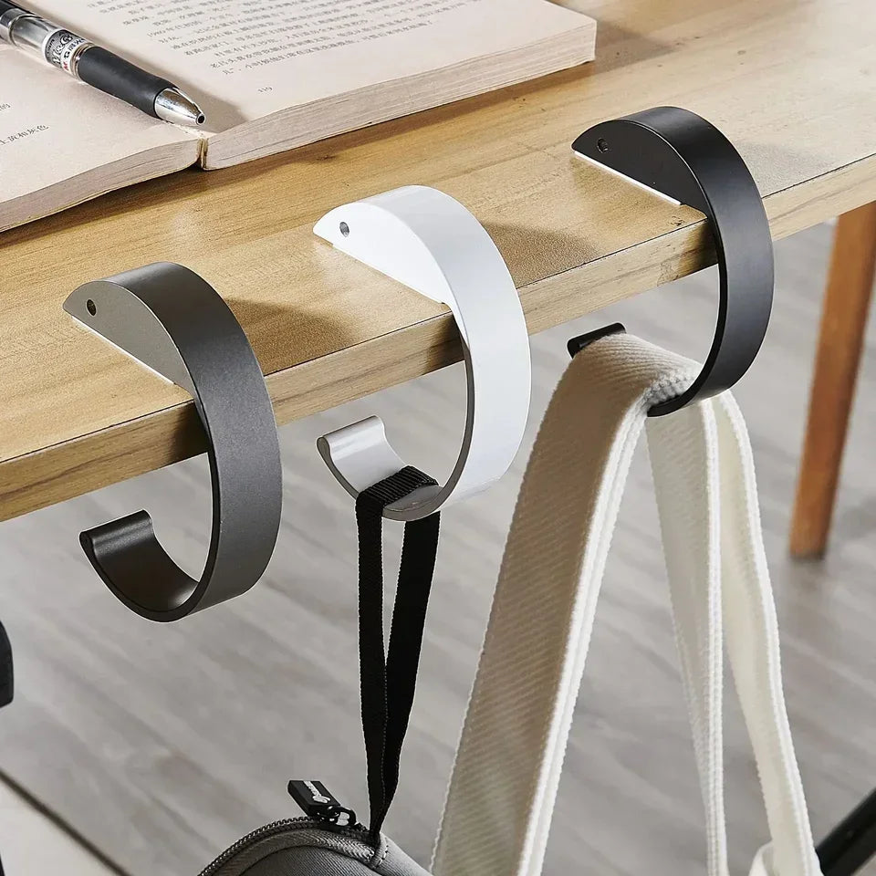 Portable Desk Bag Hook Removable Handbag Holder Multi-functional Table Edge Hanger for School Office Backpack Organizer