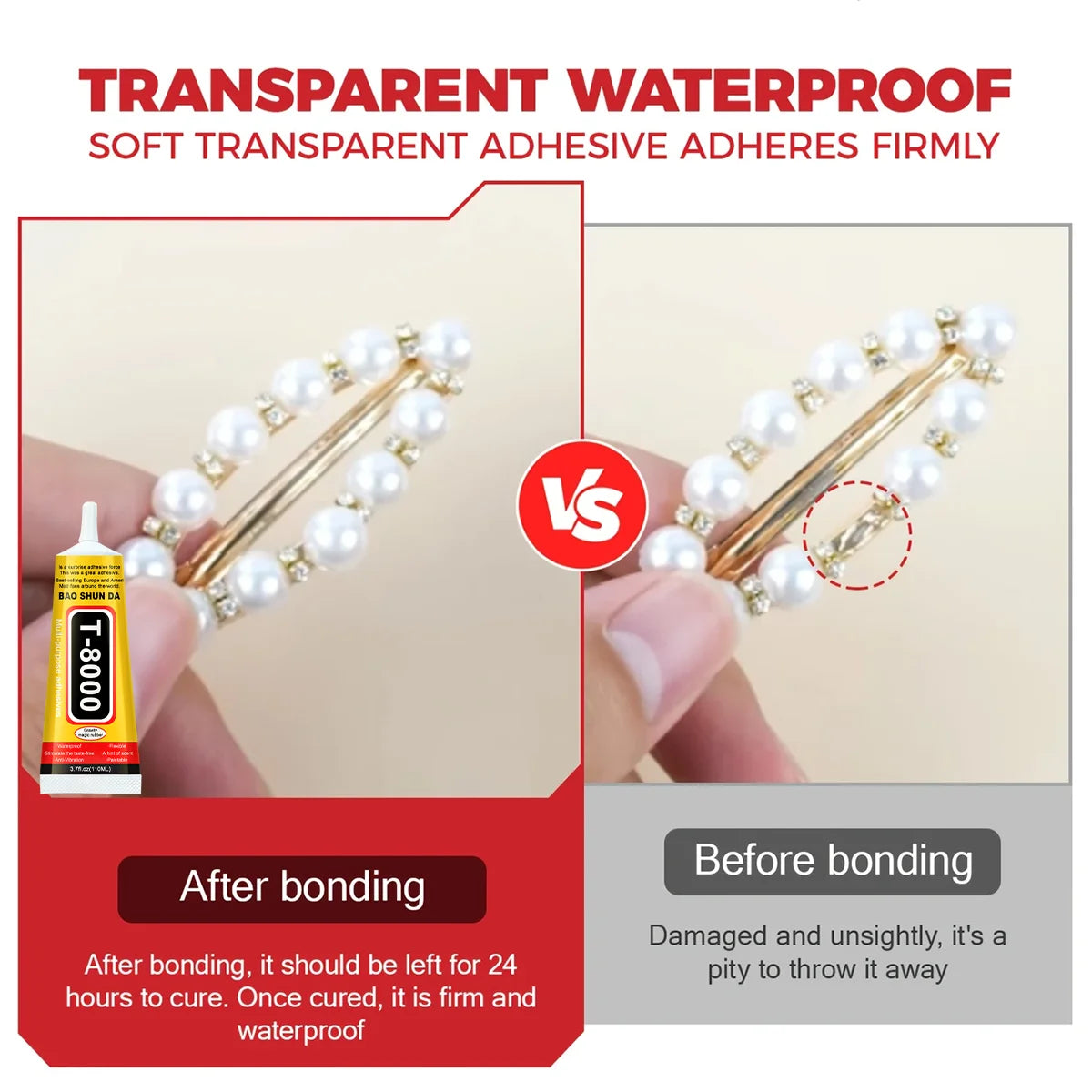T8000 Mobile Phone Adhesive Glue, Multifunction T8000 Electronic Glue for Phone Repair, Adhesive Glue for Screen, Jewelry, Transparent Glue, T-8000 Sealant, Superglue