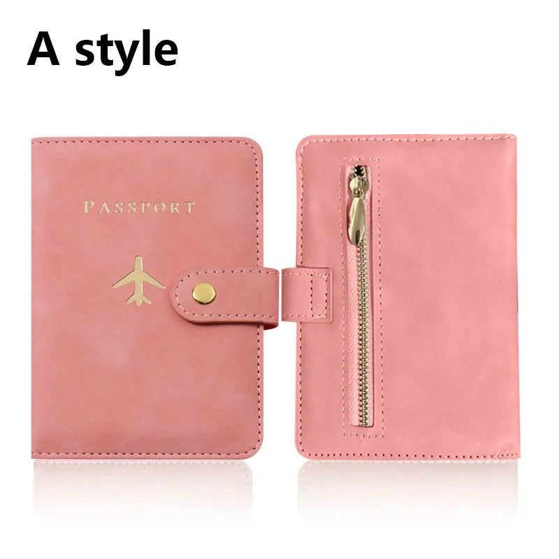 Leather Passport Holder Covers Case for Travel Essentials Credit Card Wallet Passport Book for Women/Men Buckle Passport Cover