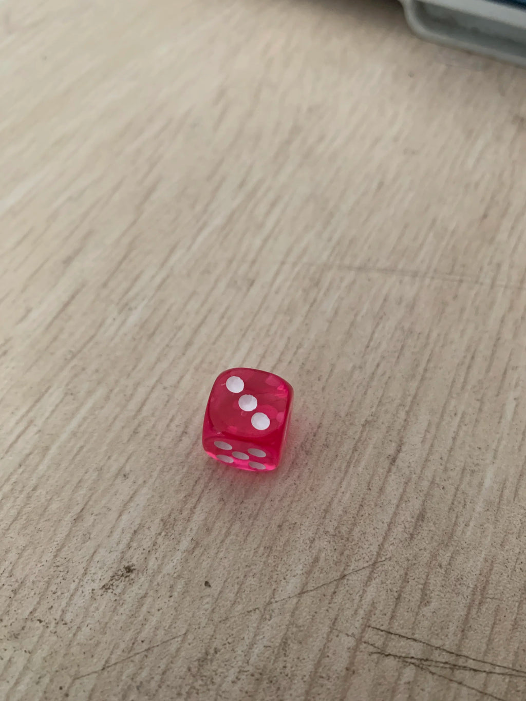 20PCS/Lot Dice 12mm Small Size10 Colors  Acrylic 6 Sided Transparent Dice  Club/Party/Family Games