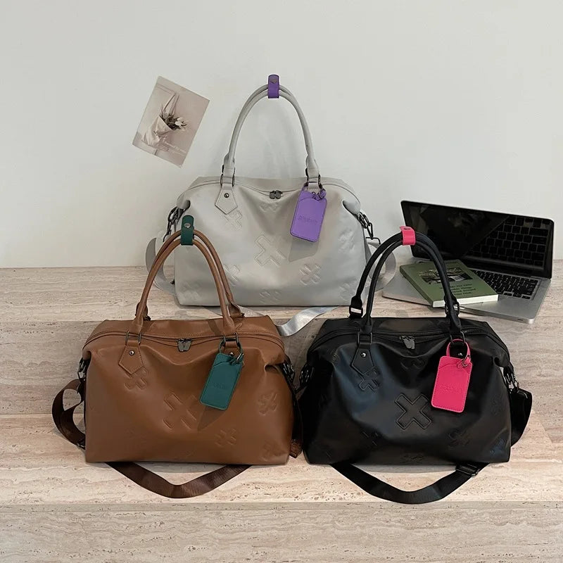 Large Capacity Short Trip Travel Bag Cool Versatile Casual Travel Luggage Bag Lightweight Dry Wet Separation Sports Fitness Bag