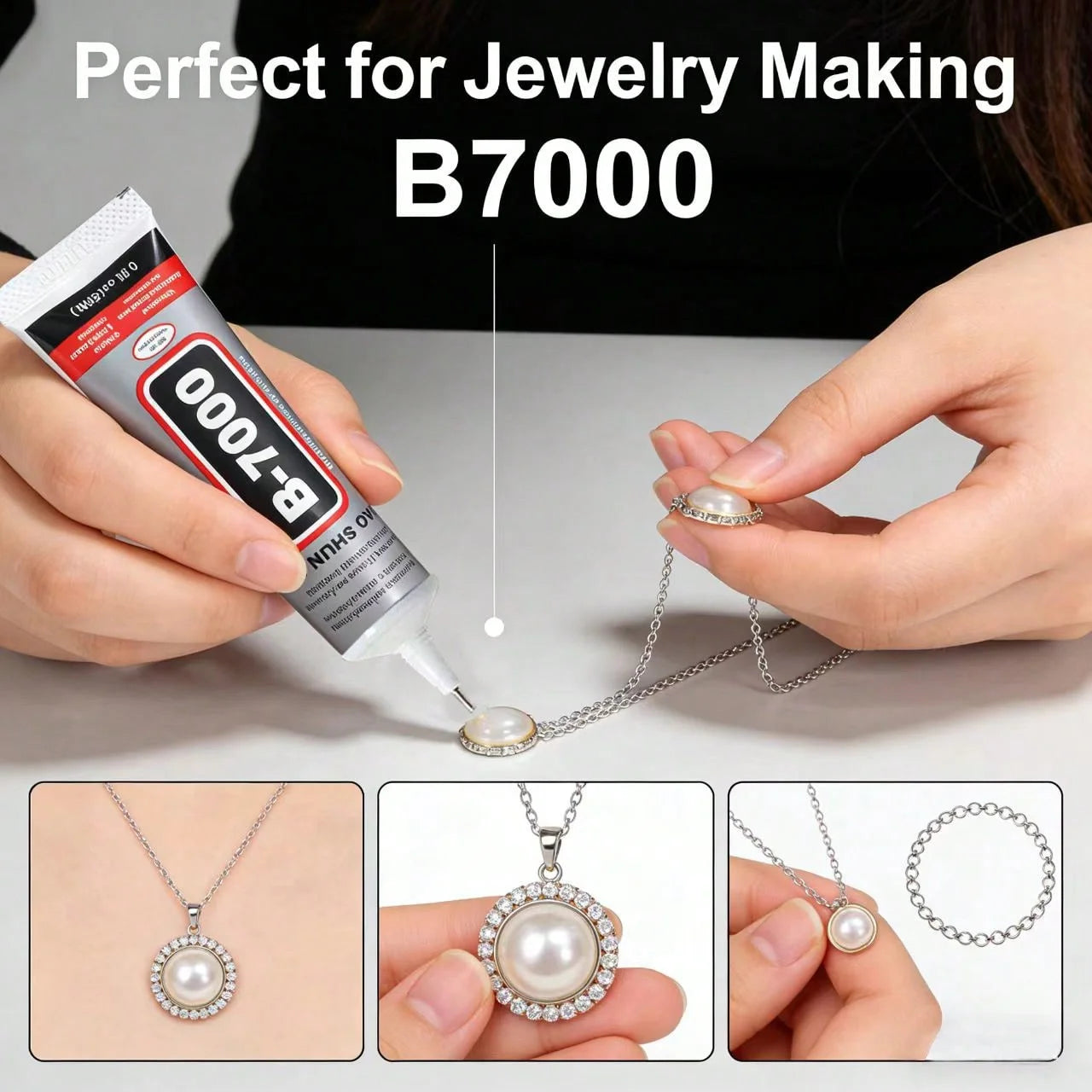 B-7000 Jewelry Glue, Multi-Function B-7000 Super Adhesive Glues for Rhinestones Crafts, Clothes Shoes, Fabric, Jewelry Making.