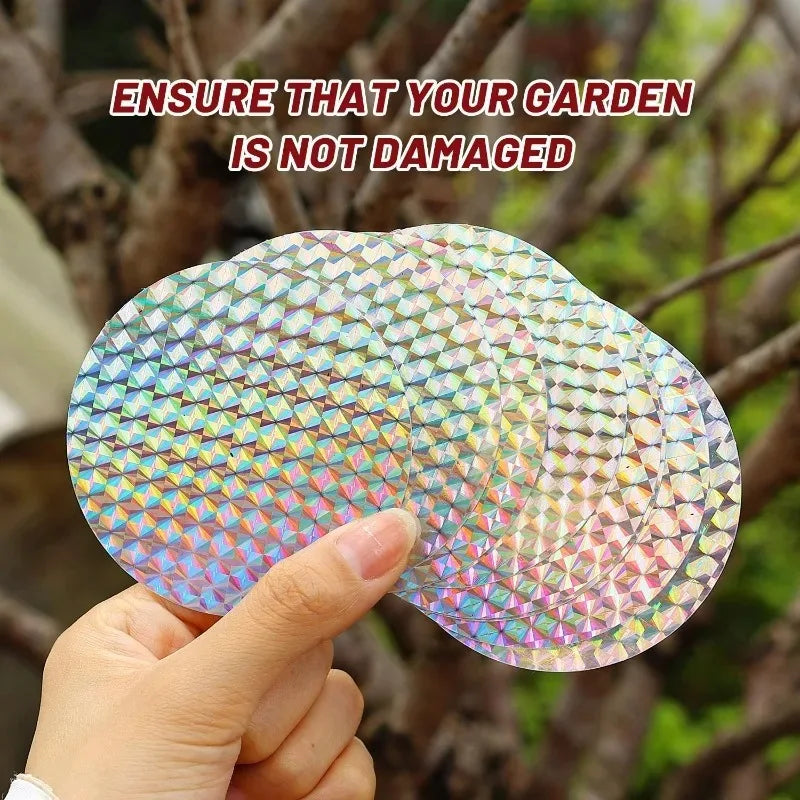 100/20PC Self-adhesive Reflective Bird Repellent Patch Reflective Disc Anti Bird Flash Tape High Reflectors Scare Pigeons Device
