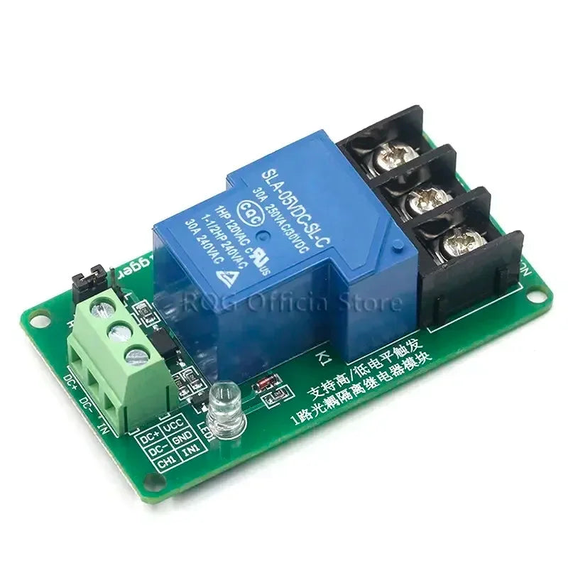 ONE 1 channel relay module 30A with optocoupler isolation 5V 12V 24V supports high and low Triger trigger