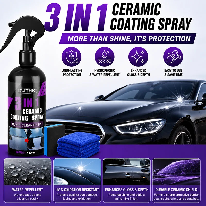 3 In 1 Car Ceramic Nano Coating Liquid Coatin Nano Crystal Hydrophobic Layer Polishing Paint Agent Car Polish Nanos Coatings