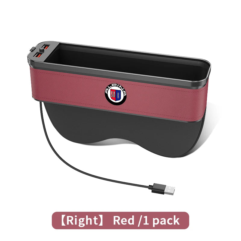 For ALPINA B3 B4 B5 B7 B8 D3 D4 D5 XD3 XD4 XB7 G05 G10 G20 G30 G60 G82 E60 E87 E92 F10 F20 F30 Car Seat Gap Festoon Storage Box