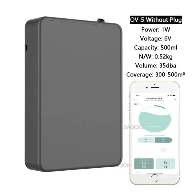Smart Aroma Diffuser Wall Mounted Essential Oil Diffuser  APP Control Fragrance Diffuser Big Coverage Scent Machine Hotel Home