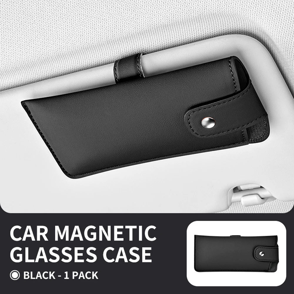leat Car Glasses Box Portable Car Sunglasses Holder Multi-functional Case Anti-Scratch Eyeglasses Protection Box Car Accessories