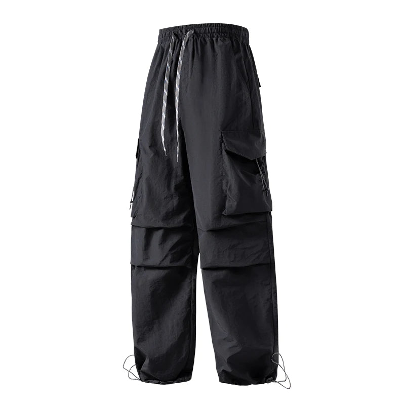 Women Hiking Pant Elastic Waist Trouser Adjustable Cuff Windproof Pant Men Outdoor Camping Pant Multiple Pockets Waterproof Pant