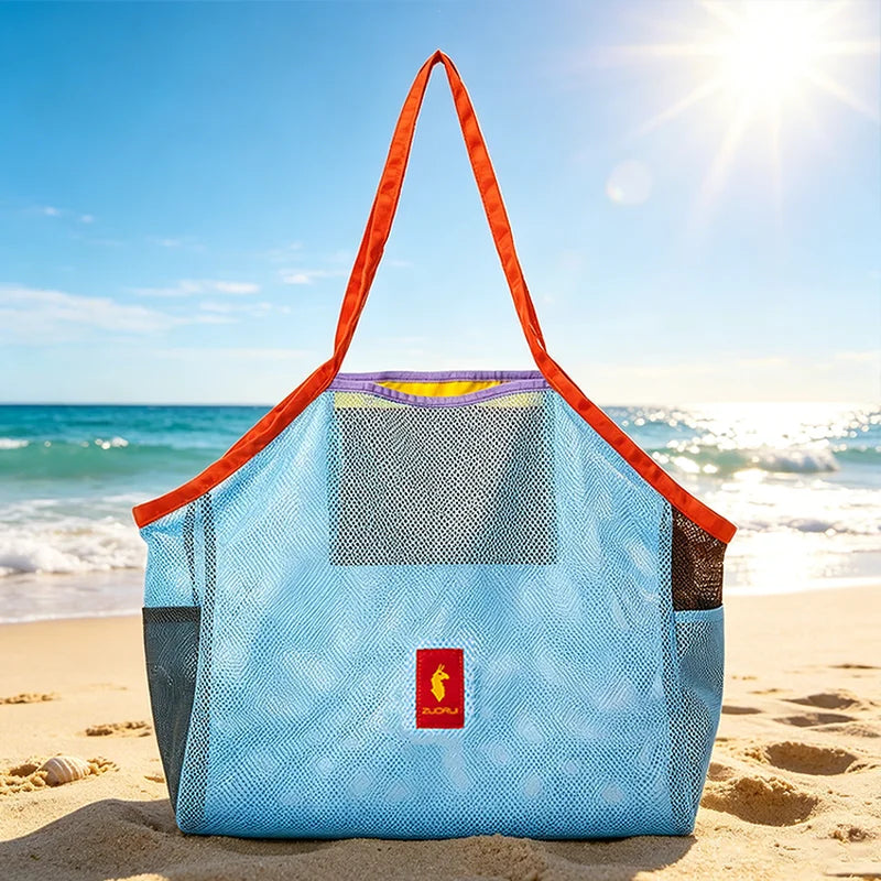 2026 New Large Capacity Mesh Women Men Tote Shoulder Bag Lightweight Reusable For Grocery Shopping Beach Swimming Gym Workout Da