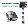 Upgrade 4in1 Carplay Smart Dongle Wireless Android Auto Mirror Link USB Plug and Play Auto Connect WiFi for Apple and Android