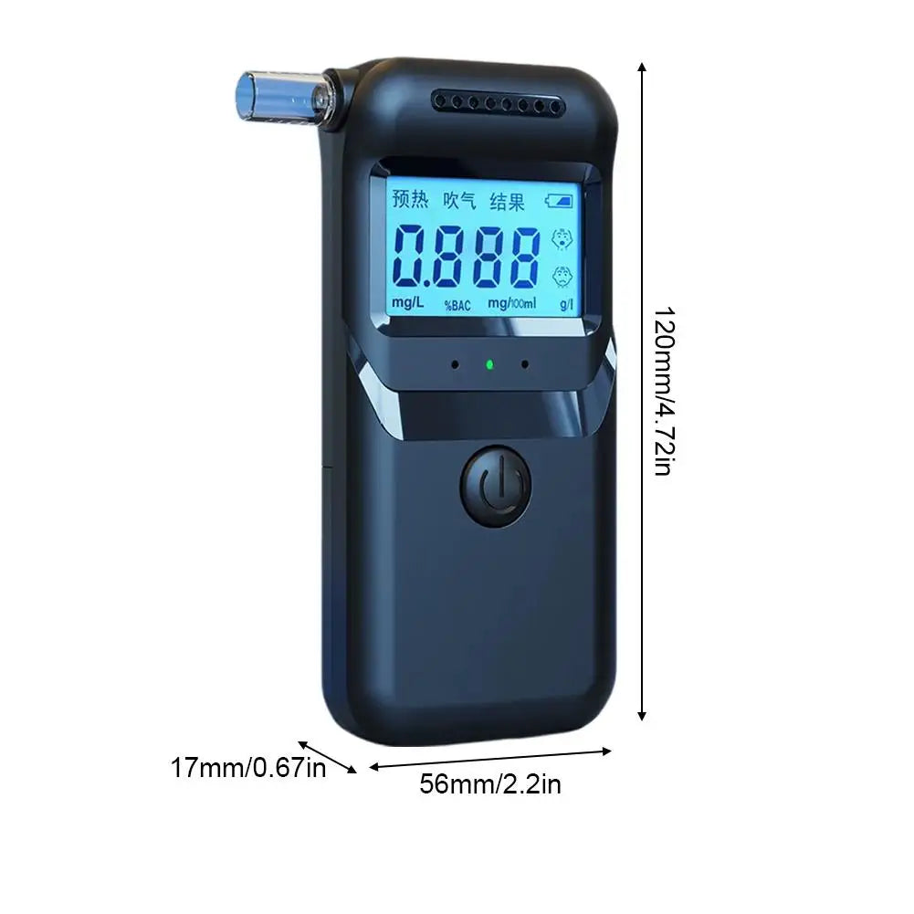 Alcohol Breathalyzer Tester with Digital LCD Display for Home Use Drunk Driving Analyzer Car Accessories