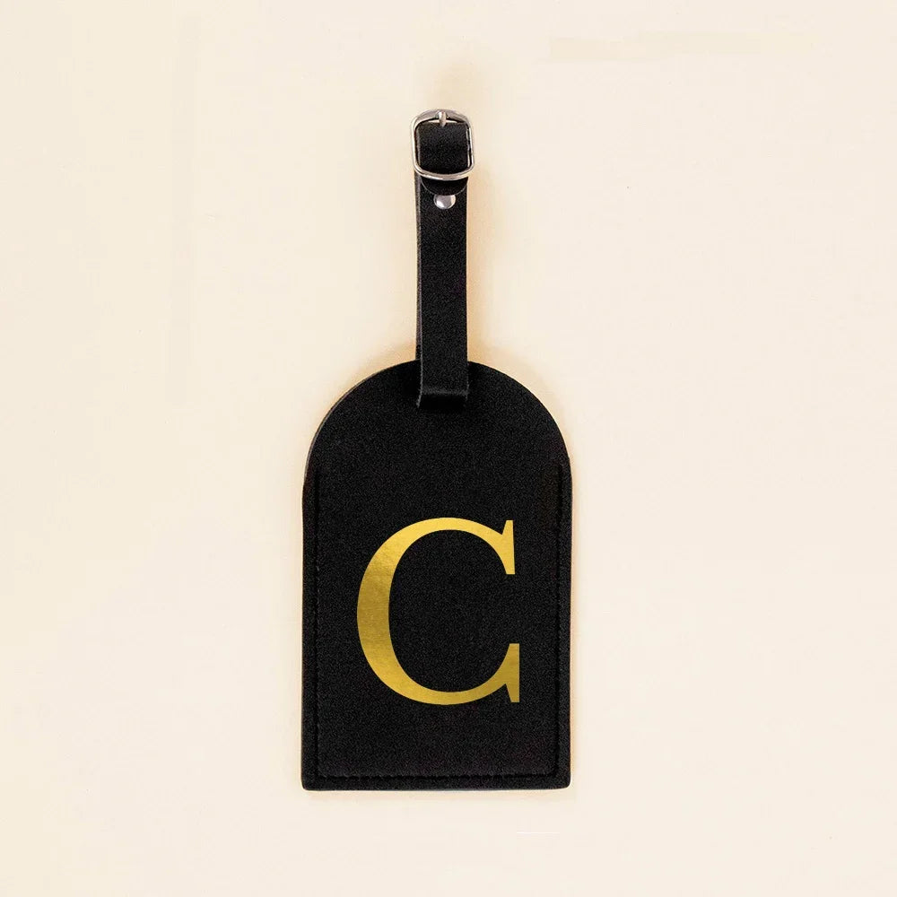 Initial Luggage Tags Handbag key Holders Travel Bag Key Wallets Label Tag Suitcase Identify Labels with Privacy Cover
