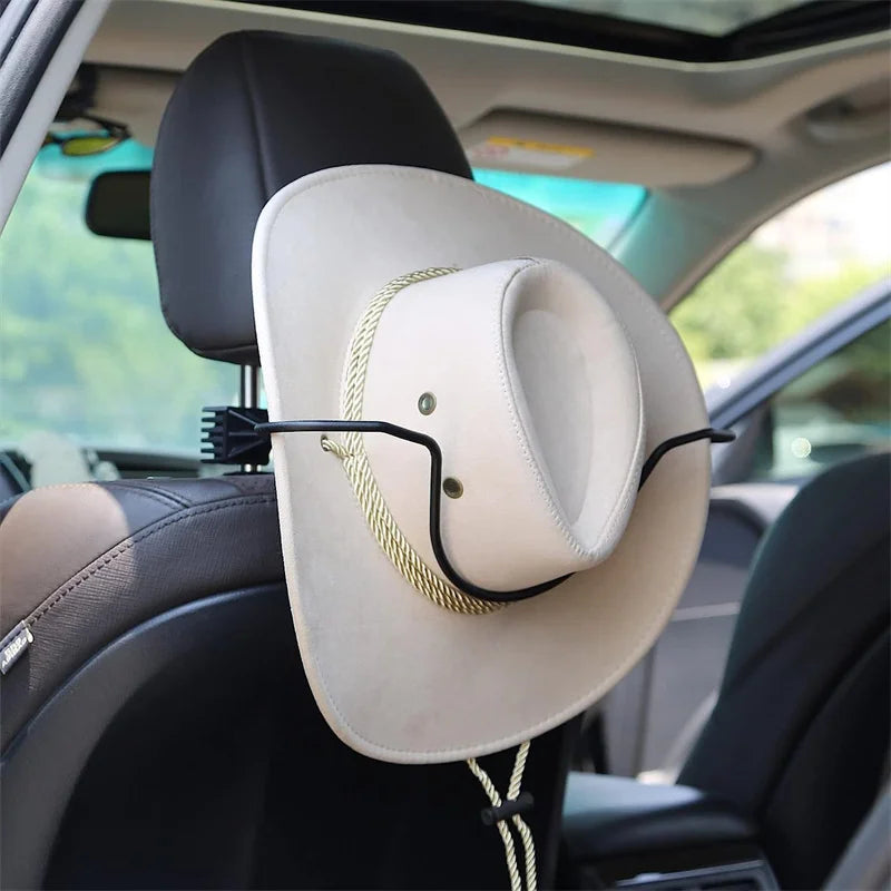 Car Hat Rack Stainless Steel Car Hat Clothes Storage Bracket Cowboy Hat Holder Rack For Truck SUV Car