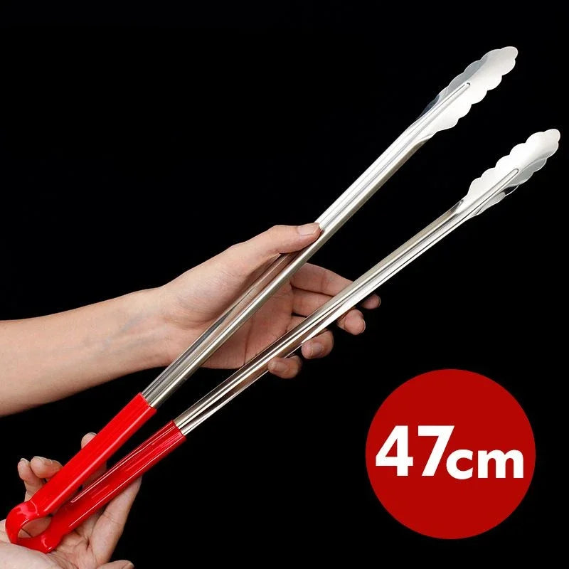 Stainless Steel Food Tongs, Multi-purpose Kitchen Clip, Anti-scalding, Super Long Fried Fritters, Barbecue Food Clip, Commercial